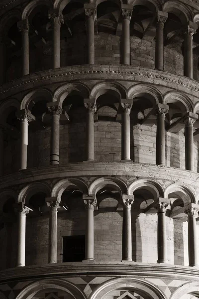 Leaning Tower Closeup View Night Pisa Italy Worldwide Known Landmark — Stock Photo, Image