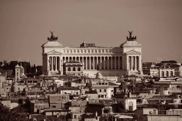 Monumento Nazionale Vittorio Emanuele Знаменитая Историческая Архитектура Рима — стоковое фото