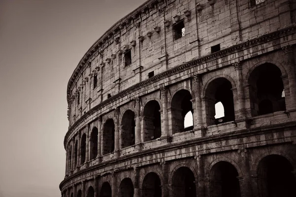 Coliseu Arquitetura Simbólica Roma Itália Monocromático — Fotografia de Stock