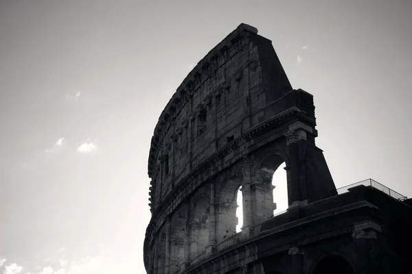 Coliseu Arquitetura Simbólica Roma Itália Monocromático — Fotografia de Stock