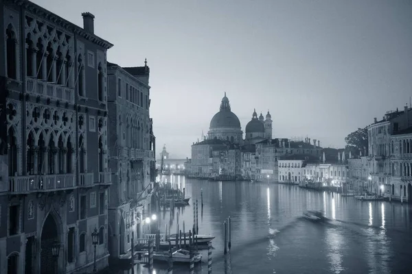 Βενετία Grand Canal Ανατολή Και Βάρκα — Φωτογραφία Αρχείου