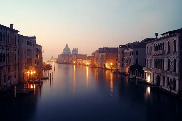 Venedig Grand Canal Sonnenaufgang Und Boot — Stockfoto