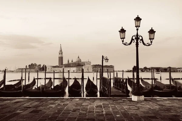 Gondelpark Wasser Und Insel San Giorgio Maggiore Venedig Italien — Stockfoto