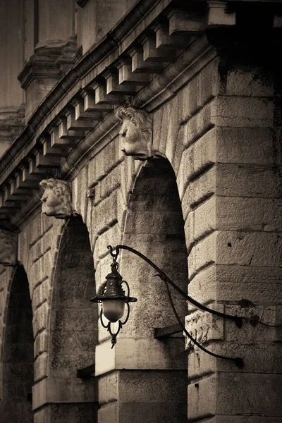 Lampada Strada Con Edifici Storici Venezia — Foto Stock