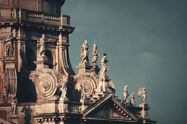 Venedig Kirche Santa Maria Della Salute Nahaufnahme Mit Statuen Italien — Stockfoto