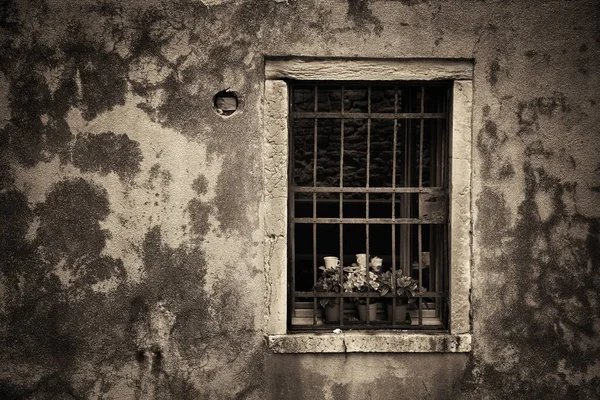 Closeup View Window Historical Buildings Venice Italy — Stock Photo, Image