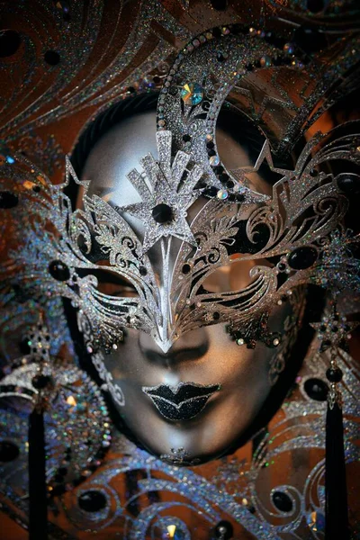 Bellissima Elegante Maschera Venezia — Foto Stock