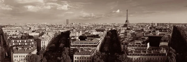 Paříž Střešní Panorama Eiffelova Věž Panorama Francii — Stock fotografie