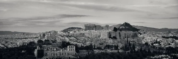 Athene Skyline Zonsopgang Panorama Vanuit Bergtop Griekenland — Stockfoto