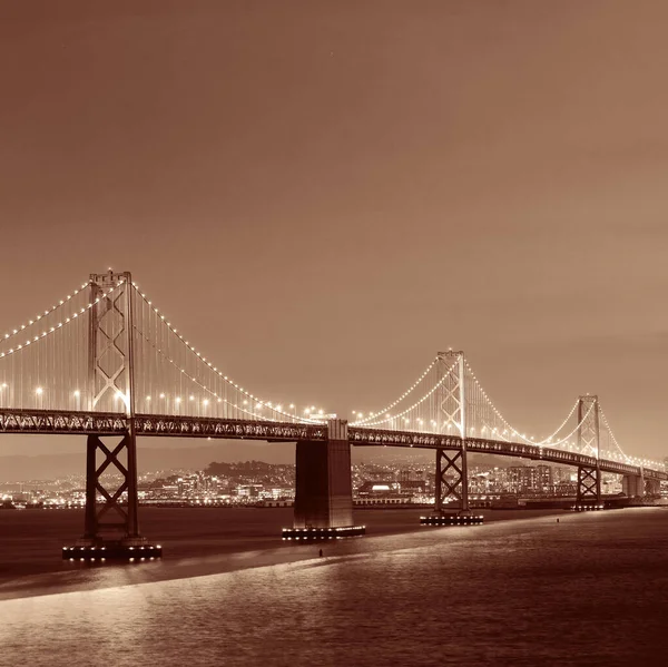 Ciudad San Francisco Skyline Con Arquitecturas Urbanas Por Noche — Foto de Stock