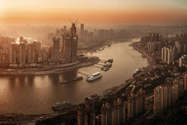 Architektura Miejska Chongqing Panorama Miasta Chinach — Zdjęcie stockowe