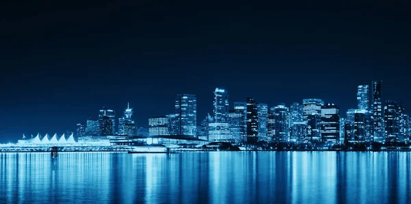 Vancouver Stad Binnenstad Architectuur Nachts Canada — Stockfoto
