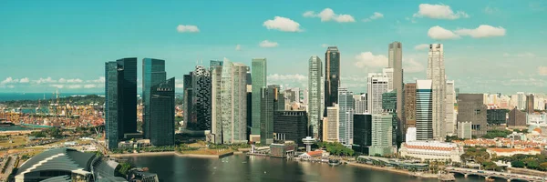 Singapore Centrum Skyline Met Stedelijke Gebouwen — Stockfoto