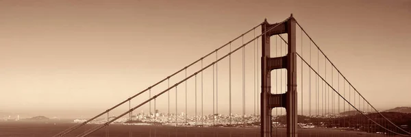 Golden Gate Bridge Closeup Panorama San Francisco Como Famoso Marco — Fotografia de Stock