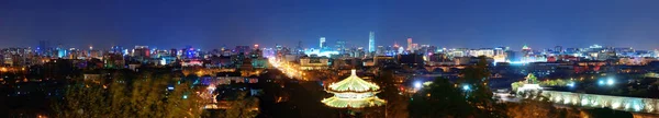 Beijing Arquitectura Urbana Horizonte Ciudad Por Noche —  Fotos de Stock