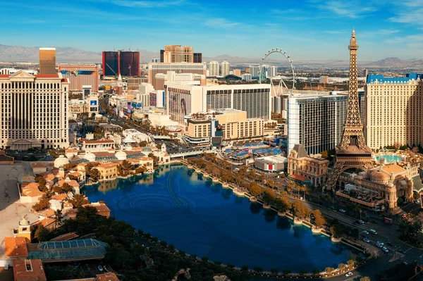 Las Vegas Modern Kumarhane Oteli Tatil Köyü Mimarisi Olan Şehir — Stok fotoğraf