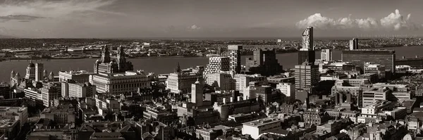 Liverpool Skyline Vue Sur Toit Avec Des Bâtiments Angleterre Royaume — Photo