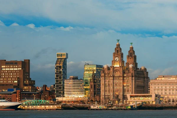 Liverpool Skyline Cityscape Buildings England United Kingdom — Stock Photo, Image