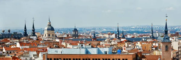 Vista Para Telhado Madrid Horizonte Cidade Espanha — Fotografia de Stock