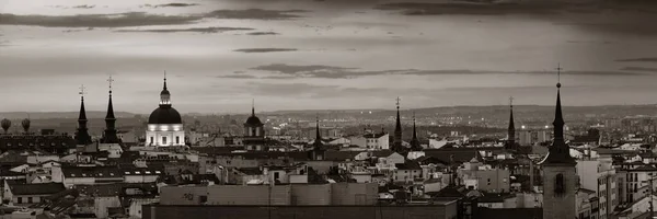 Madrid Střešní Pohled Panorama Města Španělsku — Stock fotografie