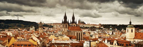 Church Our Lady Prague Skyline Rooftop Panorama View Czech Republic — Stock Photo, Image