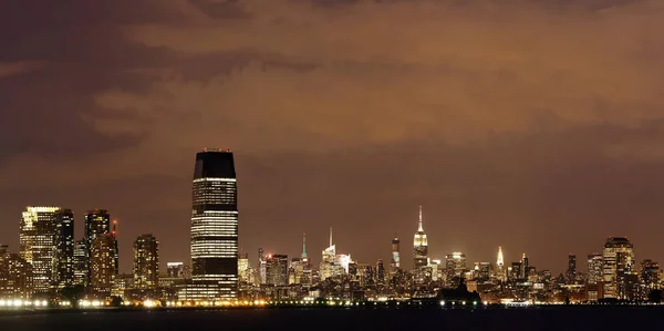 Nowy Jork Nocy Architektury Miejskiej — Zdjęcie stockowe