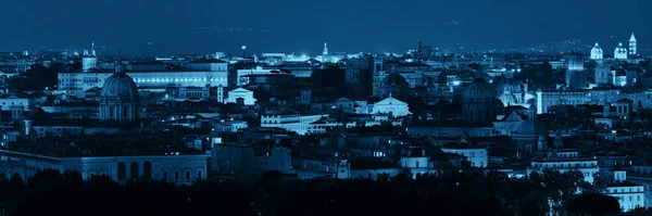 Řím Střešní Panorama Pohled Panorama Starověké Architektury Itálii Noci — Stock fotografie