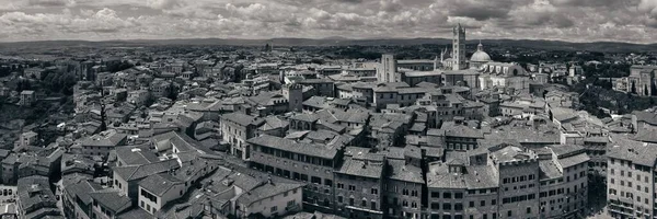 Talya Tarihi Binaları Olan Siena Katedrali Çatı Manzaralı Ortaçağ Kasabası — Stok fotoğraf