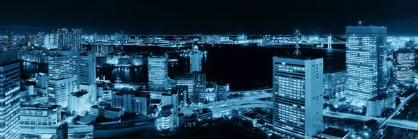 Tokyo Urban Skyscraper Skyline Rooftop View Night Japan — Stock Photo, Image