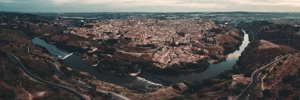 Panorama Aerial View Toledo City Skyline Historical Buildings Spain — Stock Photo, Image