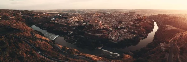 Vista Panorámica Del Horizonte Ciudad Toledo Con Edificios Históricos España — Foto de Stock