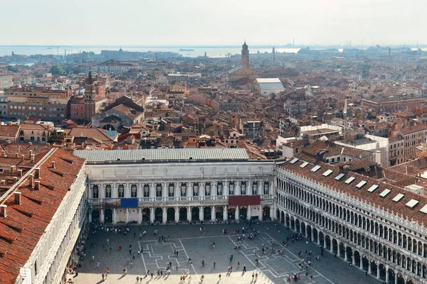 Vista Para Telhado Partir Torre Sineira Edifícios Históricos Piazza San — Fotografia de Stock