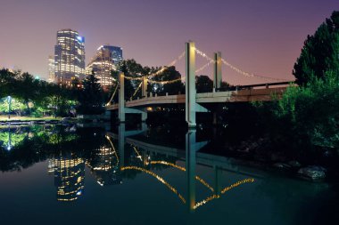 Gece Calgary Prensi Adası, Kanada.