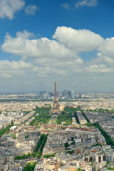 Paris Takterrass Med Utsikt Över Eiffeltornet Och Stadens Skyline — Stockfoto