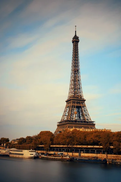 Rio Sena Com Torre Eiffel Paris França — Fotografia de Stock