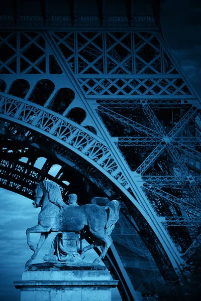 Eiffel Torony Közelkép Szobor Párizsban Franciaországban — Stock Fotó
