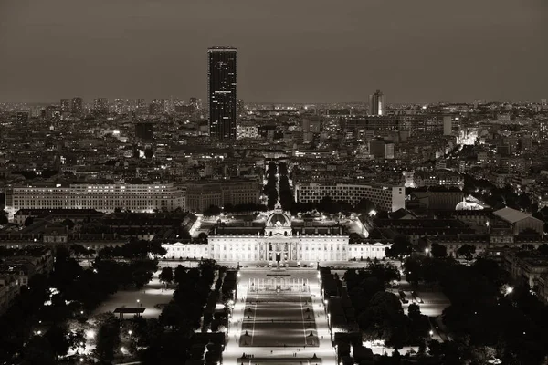 Paris City Skyline Roof View Την Νύχτα Γαλλία — Φωτογραφία Αρχείου