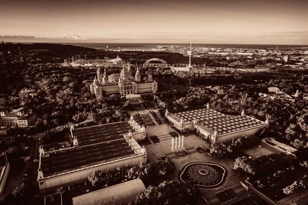 Luchtfoto Van Plaza Espana Barcelona Spanje — Stockfoto