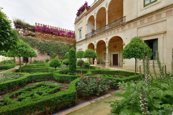 Casa Pilatos Schöne Muster Und Dekoration Garten Sevilla Spanien — Stockfoto