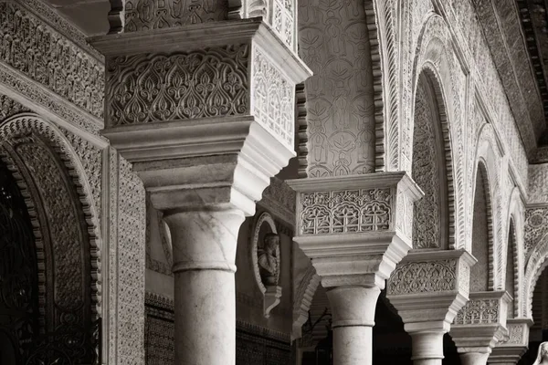 Casa Pilatos Beautiful Patterns Decoration Pillar Seville Spain — Stock Photo, Image