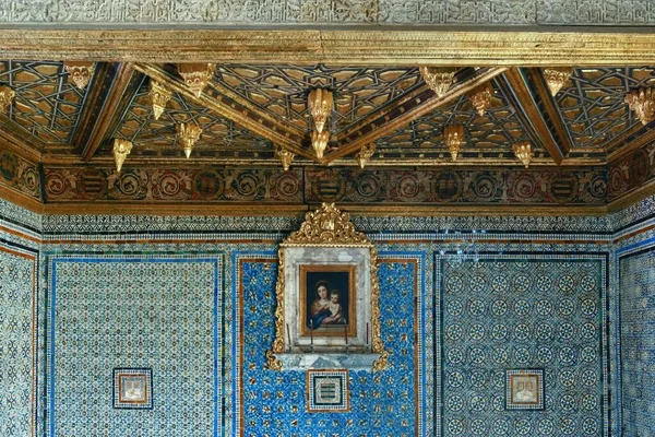 Casa Pilatos Vue Intérieure Avec Beaux Motifs Décoration Séville Espagne — Photo