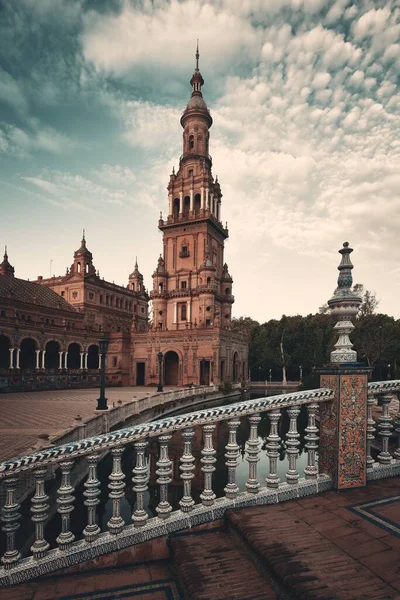 Plaza España Plaza España Vista Cerca Sevilla España — Foto de Stock