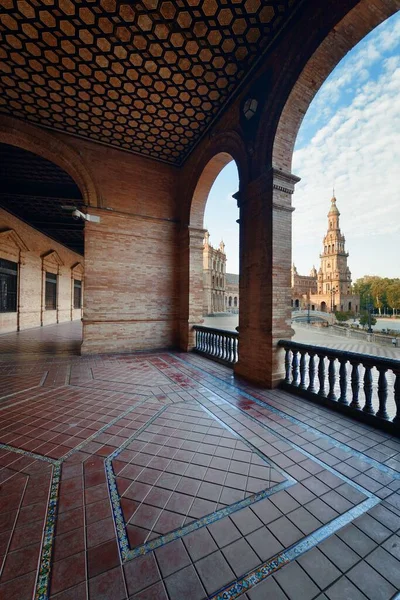 Plaza Espana Het Plein Van Spanje Dichtbij Sevilla Spanje — Stockfoto