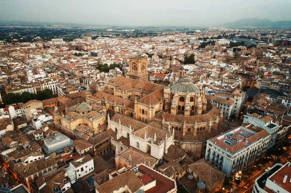 Granada Kathedrale Luftaufnahme Granada Spanien — Stockfoto