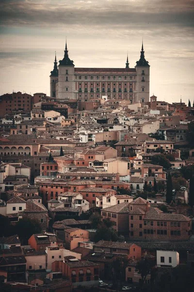 Toledo Castillo San Servando Vista Azotea Con Edificios Históricos España —  Fotos de Stock