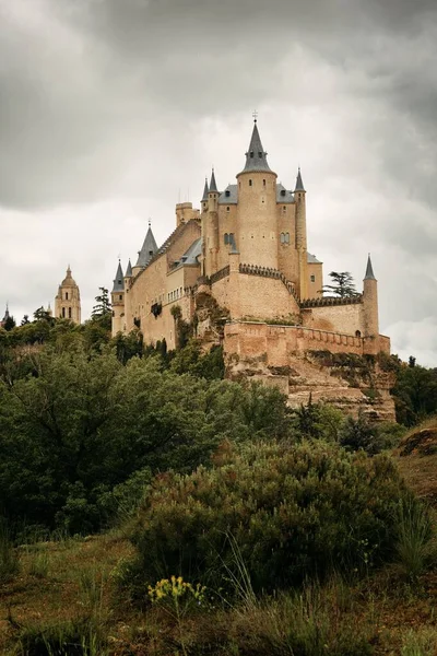 Alcazar Von Segovia Als Berühmtes Wahrzeichen Spaniens — Stockfoto