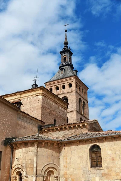 Edificio Histórico Segovia Campanario Vista Primer Plano España — Foto de Stock