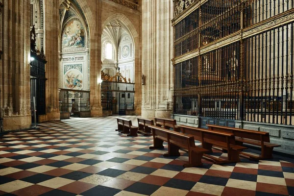 Antigua Arquitectura Catedral Segovia Vista Interior España — Foto de Stock