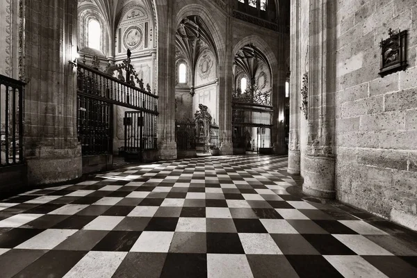 Antica Architettura Della Cattedrale Segovia Vista Interna Spagna — Foto Stock