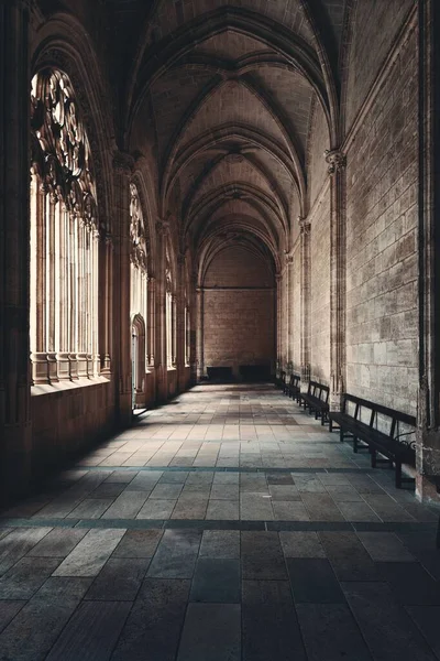 Starověká Architektura Katedrály Segovia Interiéru Pohled Španělsku — Stock fotografie